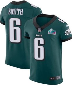 Philadelphia Eagles #6 DeVonta Smith Green Team Color Super Bowl LVII Patch Stitched NFL Vapor Untouchable Elite Jersey