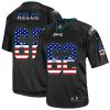 Philadelphia Eagles #62 Jason Kelce Black Stitched NFL Elite USA Flag Fashion Jersey