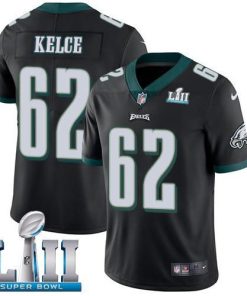 Philadelphia Eagles #62 Jason Kelce Black Alternate Super Bowl LII Stitched NFL Vapor Untouchable Limited Jersey