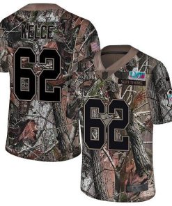 Philadelphia Eagles #62 Jason Kelce Camo Super Bowl LVII Patch Stitched NFL Limited Rush Realtree Jersey
