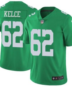 Philadelphia Eagles #62 Jason Kelce Green Stitched NFL Limited Rush Jersey