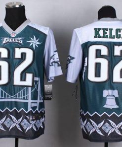 Philadelphia Eagles #62 Jason Kelce Midnight Green Stitched NFL Elite Noble Fashion Jersey