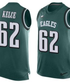 Philadelphia Eagles #62 Jason Kelce Midnight Green Team Color Stitched NFL Limited Tank Top Jersey