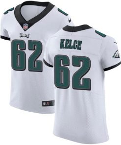 Philadelphia Eagles #62 Jason Kelce White Stitched NFL Vapor Untouchable Elite Jersey