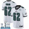 Philadelphia Eagles #62 Jason Kelce White Super Bowl LII Stitched NFL Vapor Untouchable Limited Jersey