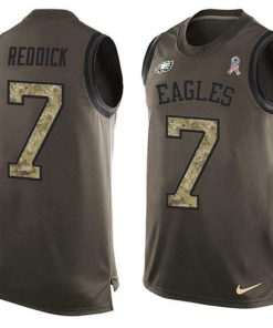 Philadelphia Eagles #7 Haason Reddick Green Stitched NFL Limited Salute To Service Tank Top Jersey