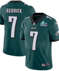 Philadelphia Eagles #7 Haason Reddick Green Team Color Super Bowl LVII Patch Stitched NFL Vapor Untouchable Limited Jersey