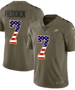 Philadelphia Eagles #7 Haason Reddick Olive/USA Flag Stitched NFL Limited 2017 Salute To Service Jersey