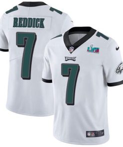 Philadelphia Eagles #7 Haason Reddick White Super Bowl LVII Patch Stitched NFL Vapor Untouchable Limited Jersey