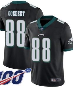 Philadelphia Eagles #88 Dallas Goedert Black Alternate Stitched NFL 100th Season Vapor Limited Jersey