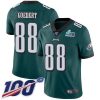 Philadelphia Eagles #88 Dallas Goedert Green Team Color Super Bowl LVII Patch Stitched NFL 100th Season Vapor Limited Jersey