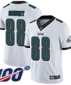 Philadelphia Eagles #88 Dallas Goedert White Stitched NFL 100th Season Vapor Limited Jersey