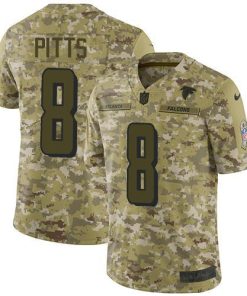 Nike Falcons #8 Kyle Pitts Camo Stitched NFL Limited 2018 Salute To Service Jersey