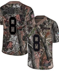 Nike Falcons #8 Kyle Pitts Camo Stitched NFL Limited Rush Realtree Jersey