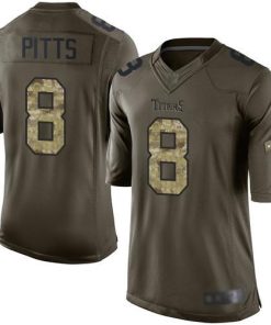 Nike Falcons #8 Kyle Pitts Green Stitched NFL Limited 2015 Salute To Service Jersey