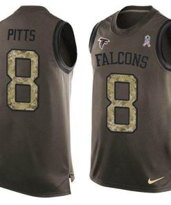 Nike Falcons #8 Kyle Pitts Green Stitched NFL Limited Salute To Service Tank Top Jersey