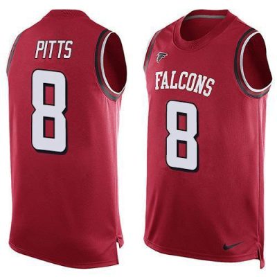 Nike Falcons #8 Kyle Pitts Red Team Color Stitched NFL Limited Tank Top Jersey
