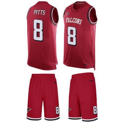 Nike Falcons #8 Kyle Pitts Red Team Color Stitched NFL Limited Tank Top Suit Jersey