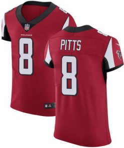 Nike Falcons #8 Kyle Pitts Red Team Color Stitched NFL Vapor Untouchable Elite Jersey