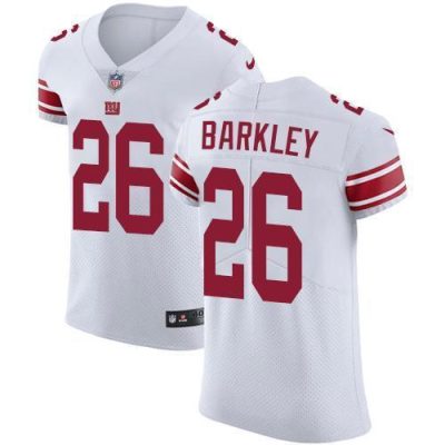 Nike Giants #26 Saquon Barkley White Men's Stitched NFL Vapor Untouchable Elite Jersey