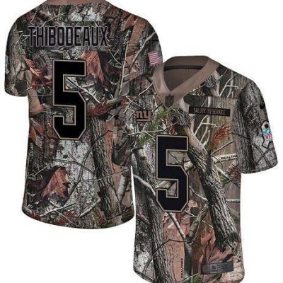 Nike Giants #5 Kayvon Thibodeaux Camo Men's Stitched NFL Limited Rush Realtree Jersey
