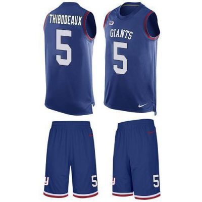 Nike Giants #5 Kayvon Thibodeaux Royal Blue Team Color Men's Stitched NFL Limited Tank Top Suit Jersey