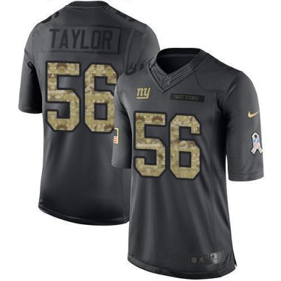 Nike Giants #56 Lawrence Taylor Black Men's Stitched NFL Limited 2016 Salute To Service Jersey