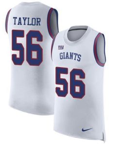 Nike Giants #56 Lawrence Taylor White Men's Stitched NFL Limited Rush Tank Top Jersey