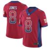 Nike Giants #8 Daniel Jones Red Alternate Men's Stitched NFL Limited Rush Drift Fashion Jersey