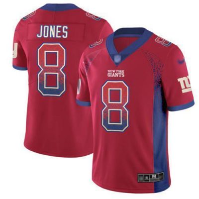 Nike Giants #8 Daniel Jones Red Alternate Men's Stitched NFL Limited Rush Drift Fashion Jersey