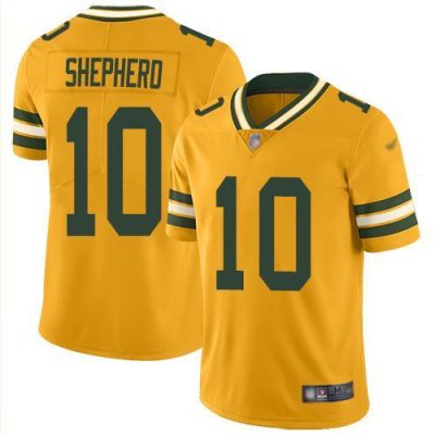 Nike Green Bay Packers #10 Darrius Shepherd Gold Stitched Limited Inverted Legend Jersey