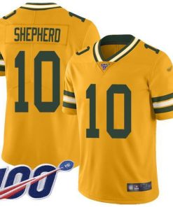 Nike Green Bay Packers #10 Darrius Shepherd Gold Stitched Limited Inverted Legend 100th Season Jersey