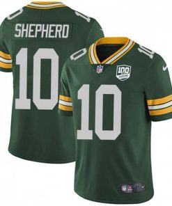 Nike Green Bay Packers #10 Darrius Shepherd Green Team Color 100th Season Stitched Vapor Untouchable Limited Jersey
