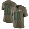 Nike Green Bay Packers #10 Darrius Shepherd Olive Stitched Limited 2017 Salute To Service Jersey