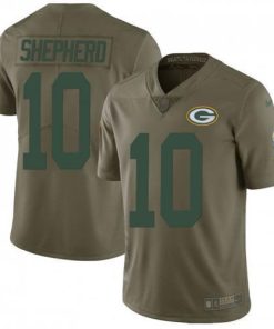 Nike Green Bay Packers #10 Darrius Shepherd Olive Stitched Limited 2017 Salute To Service Jersey