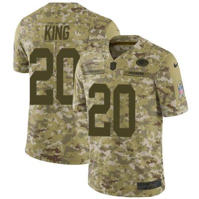 Nike Green Bay Packers #20 Kevin King Camo Stitched Limited 2018 Salute To Service Jersey