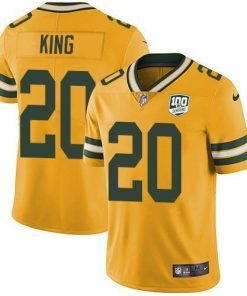 Nike Green Bay Packers #20 Kevin King Yellow 100th Season Stitched Limited Rush Jersey