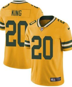Nike Green Bay Packers #20 Kevin King Yellow Stitched Limited Rush Jersey