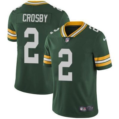 Nike Green Bay Packers #2 Mason Crosby Green Team Color Stitched Vapor Untouchable Limited Jersey