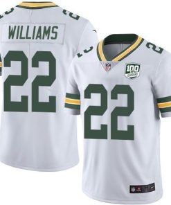 Nike Green Bay Packers #22 Dexter Williams White 100th Season Stitched Vapor Untouchable Limited Jersey