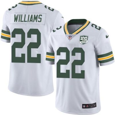 Nike Green Bay Packers #22 Dexter Williams White 100th Season Stitched Vapor Untouchable Limited Jersey