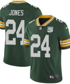 Nike Green Bay Packers #24 Josh Jones Green Team Color 100th Season Stitched Vapor Untouchable Limited Jersey