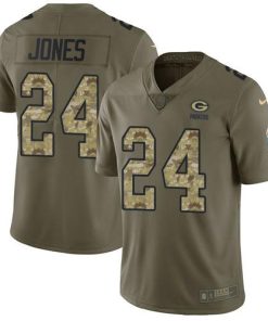Nike Green Bay Packers #24 Josh Jones Olive/Camo Stitched Limited 2017 Salute To Service Jersey