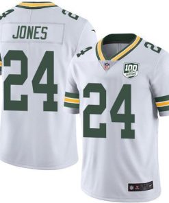 Nike Green Bay Packers #24 Josh Jones White 100th Season Stitched Vapor Untouchable Limited Jersey