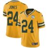 Nike Green Bay Packers #24 Josh Jones Yellow 100th Season Stitched Limited Rush Jersey