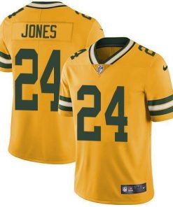 Nike Green Bay Packers #24 Josh Jones Yellow Stitched Limited Rush Jersey