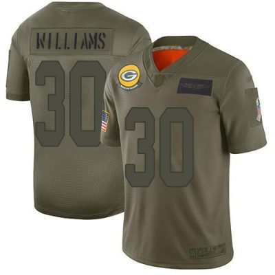 Nike Green Bay Packers #30 Jamaal Williams Camo Stitched Limited 2019 Salute To Service Jersey