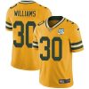 Nike Green Bay Packers #30 Jamaal Williams Yellow 100th Season Stitched Limited Rush Jersey