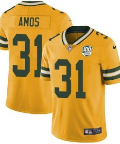 Nike Green Bay Packers #31 Adrian Amos Yellow 100th Season Stitched Limited Rush Jersey