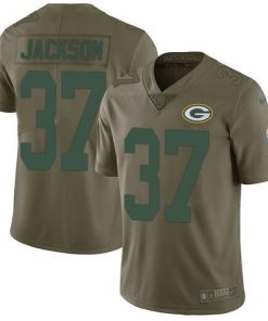 Nike Green Bay Packers #37 Josh Jackson Olive Stitched Limited 2017 Salute To Service Jersey